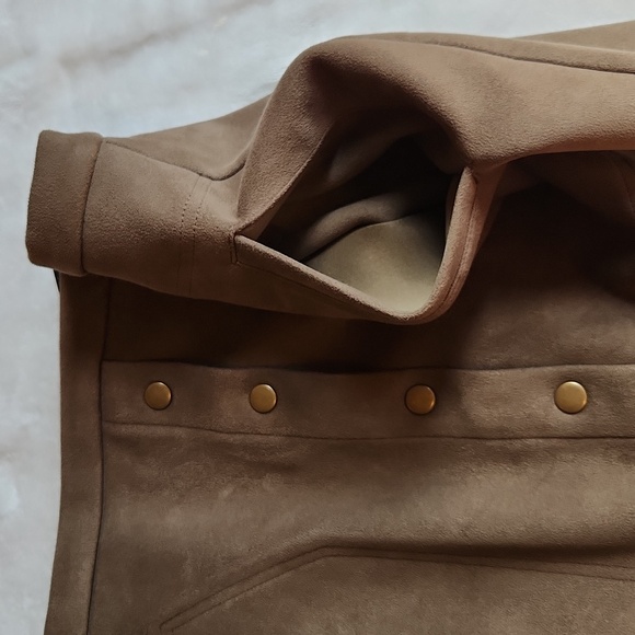 HFVE, Women's, Fall, Spring, Winter, Olive Green, Suede Like Skirt Mini Skirt - Picture 8 of 8